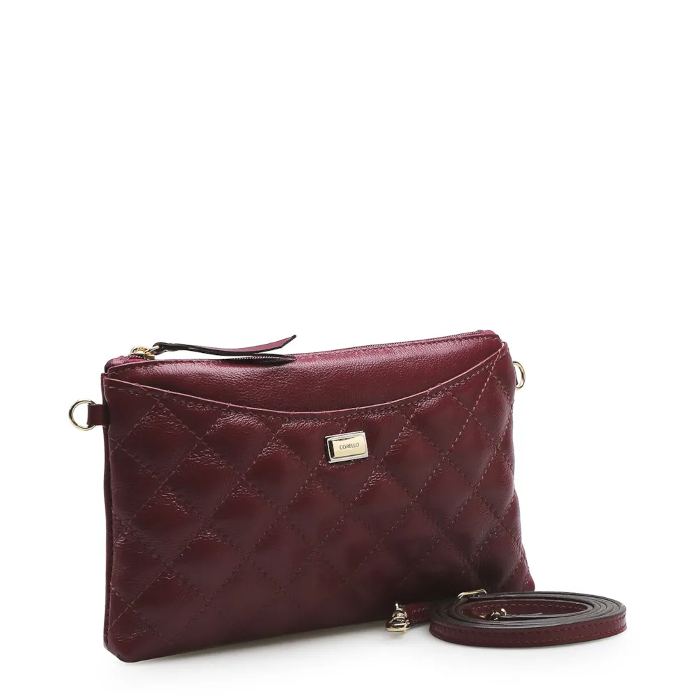 Bolsa Transversal Couro Vinho - imagem 2