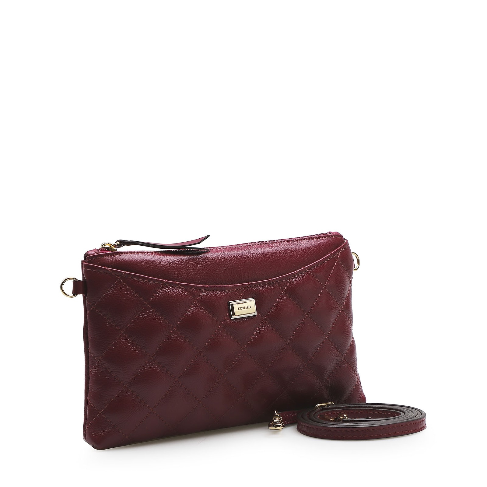 Bolsa Transversal Couro Vinho