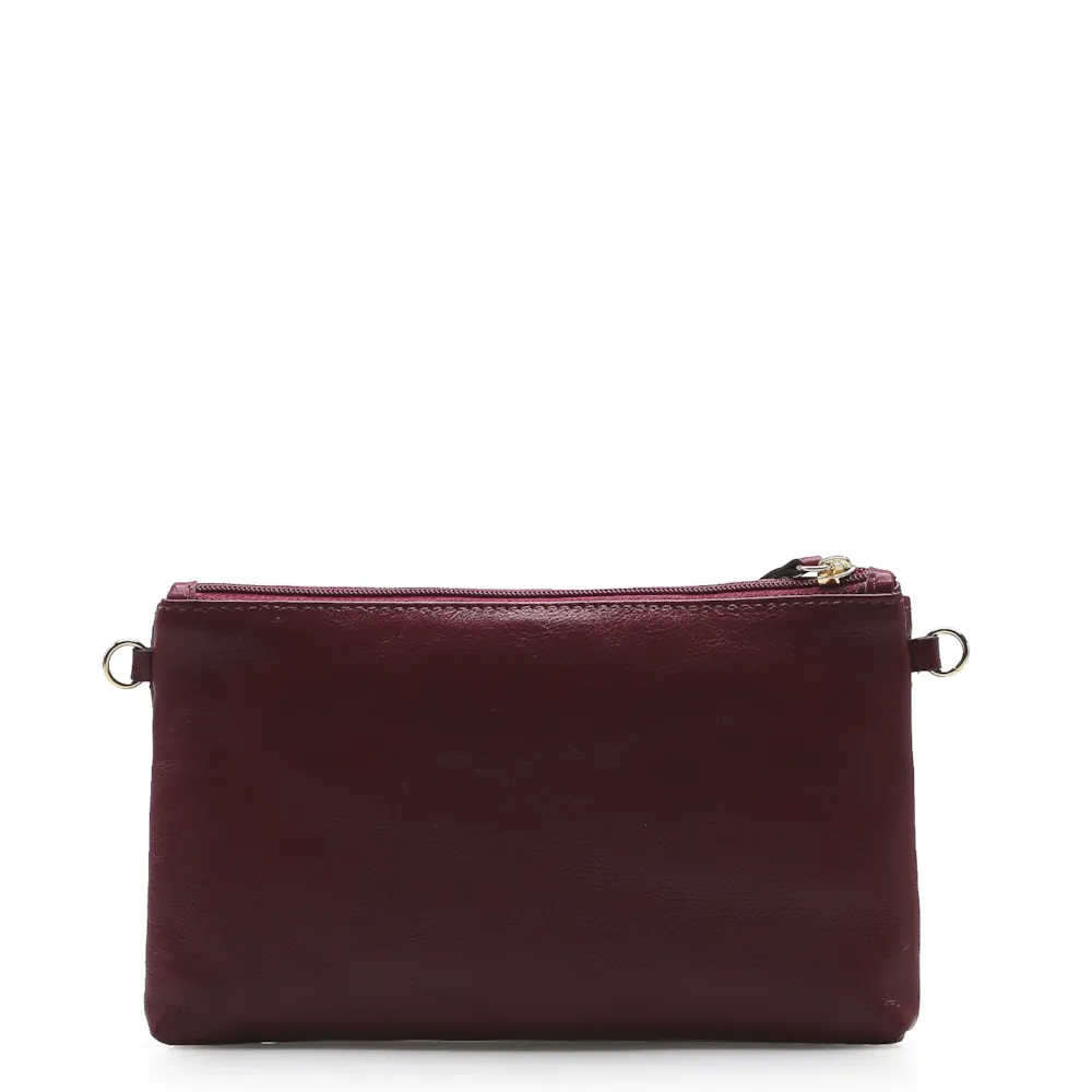 Bolsa Transversal Couro Vinho - imagem 3