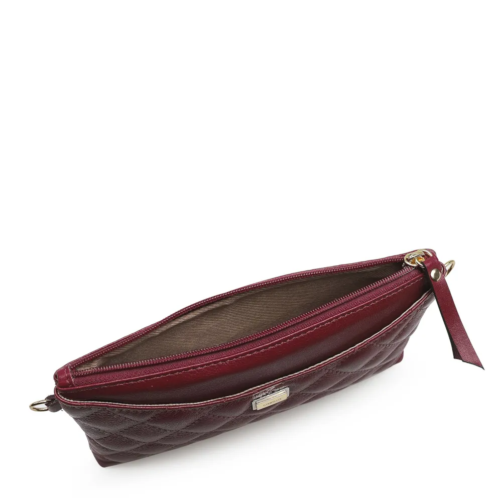 Bolsa Transversal Couro Vinho - imagem 4