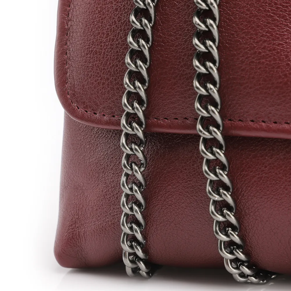  Bolsa Transversal Couro Vinho - imagem 4