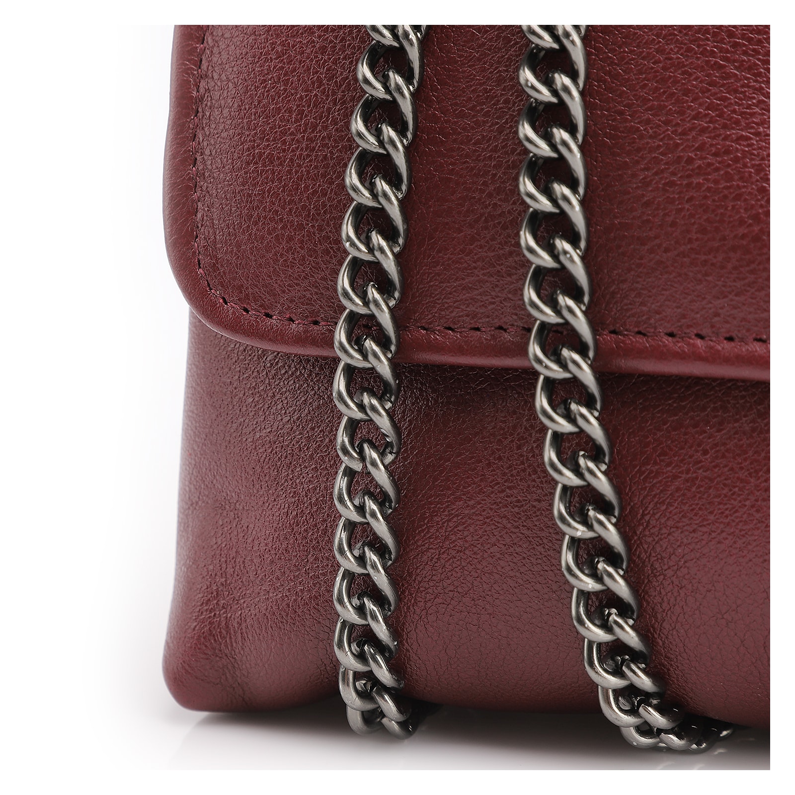 Bolsa Transversal Couro Vinho