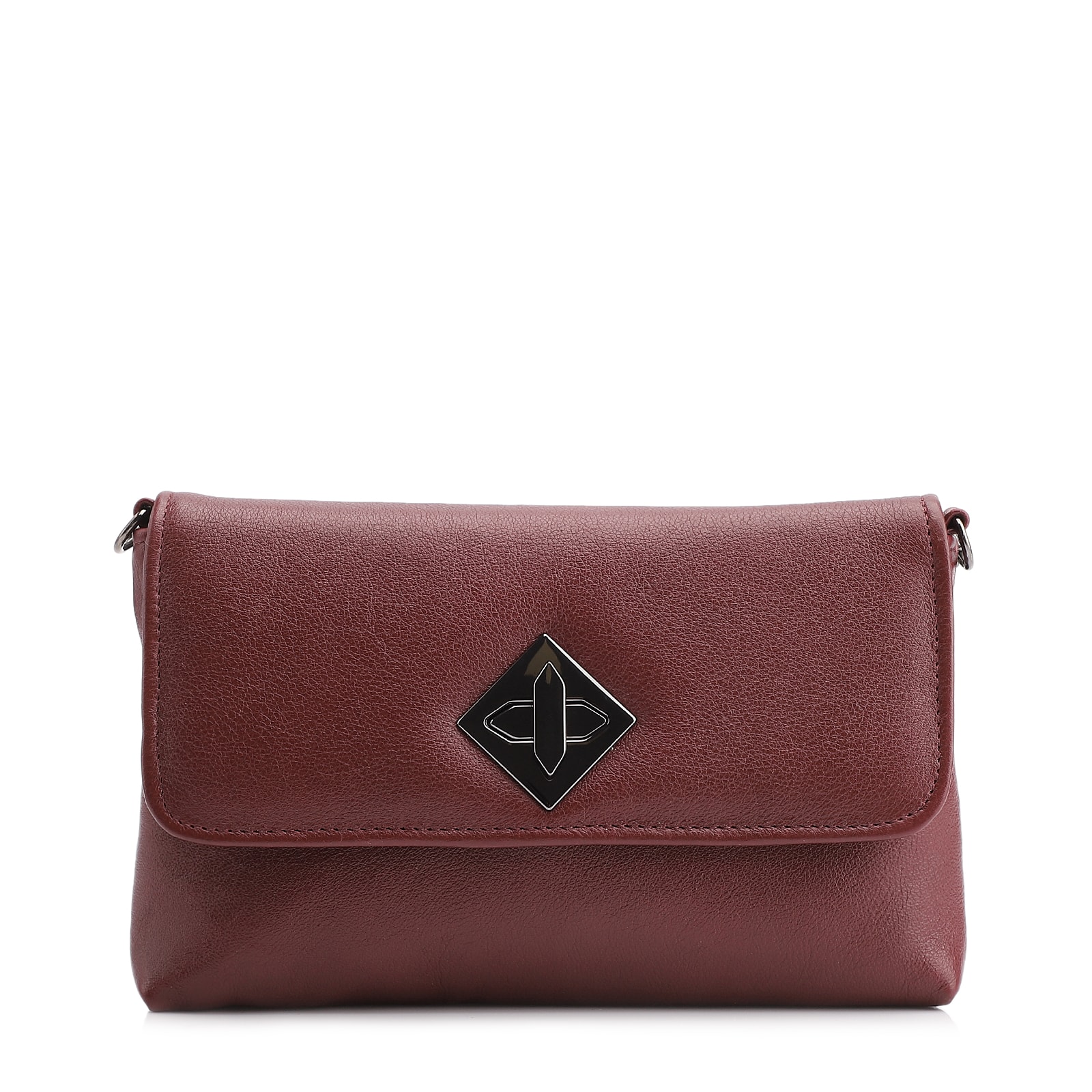 Bolsa Transversal Couro Vinho