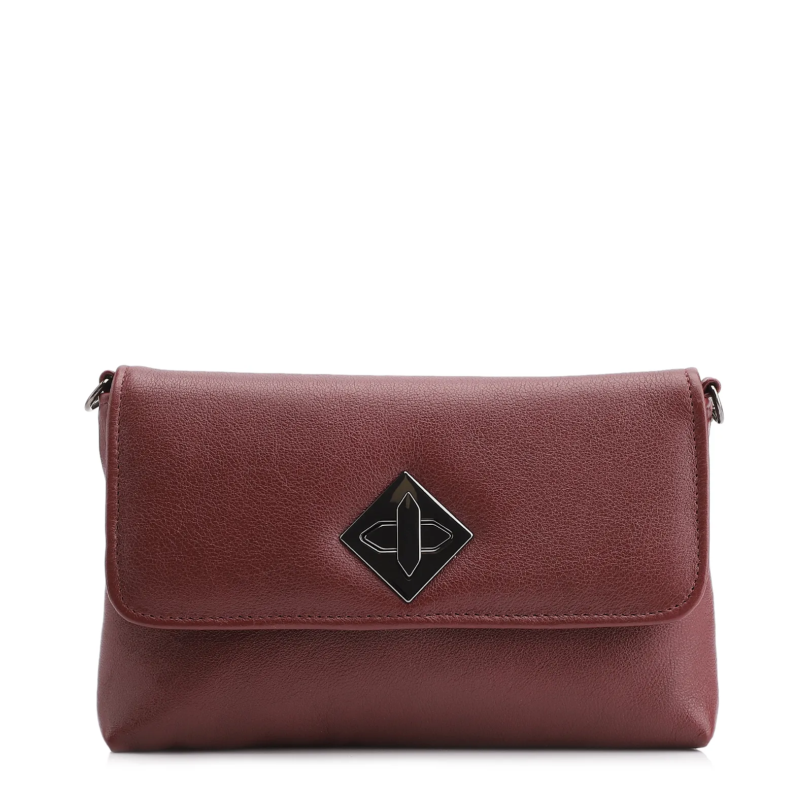 Bolsa Transversal Couro Vinho