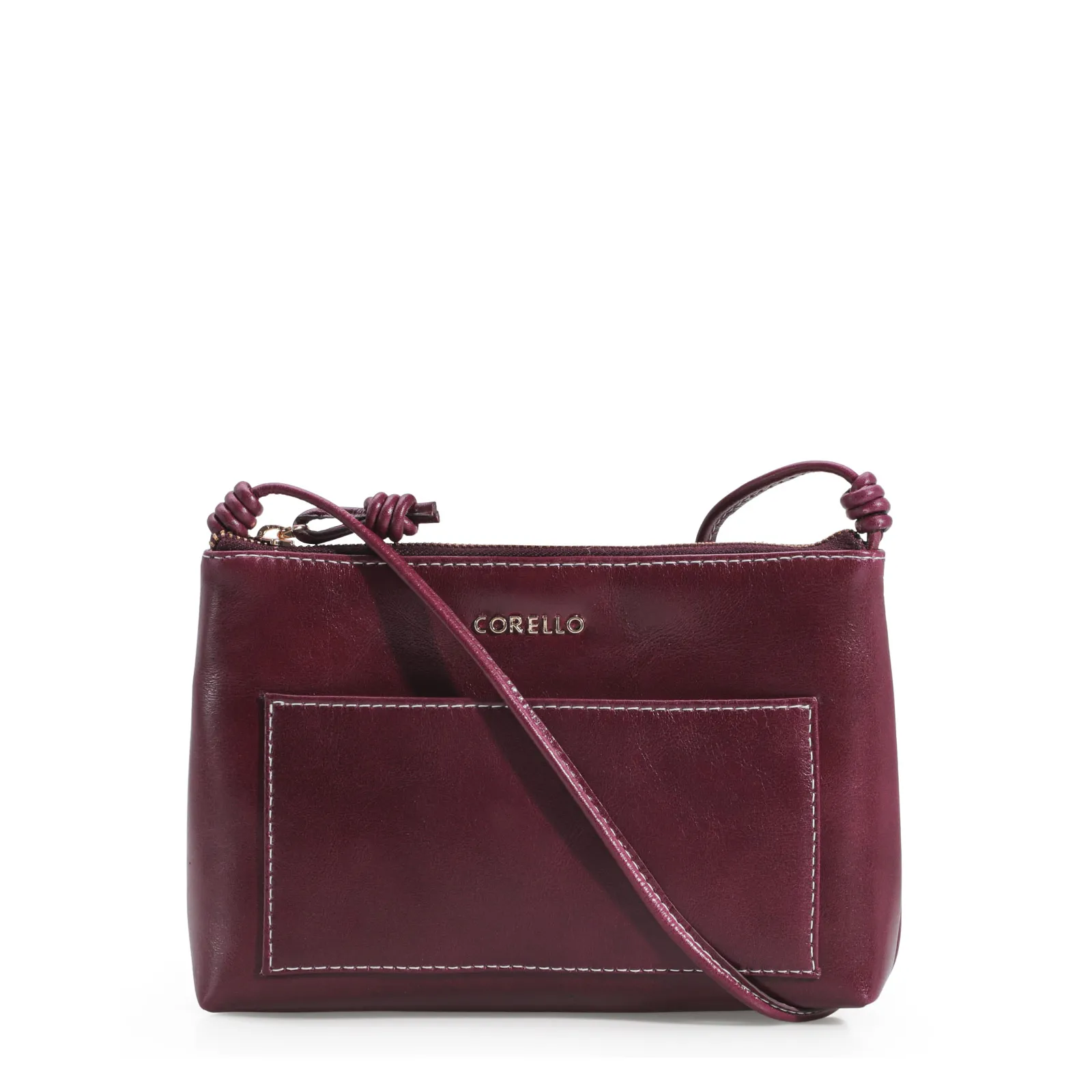 Bolsa Transversal Couro Vinho