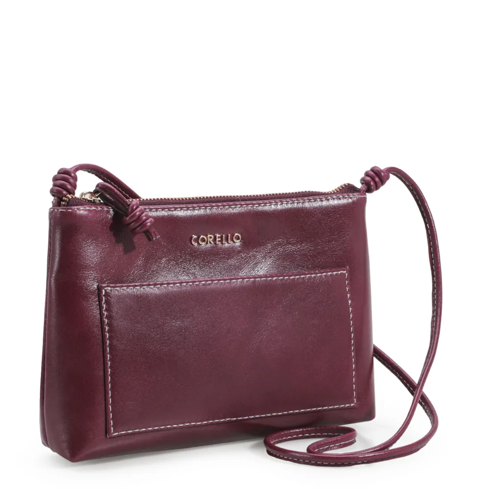 Bolsa Transversal Couro Vinho - imagem 2