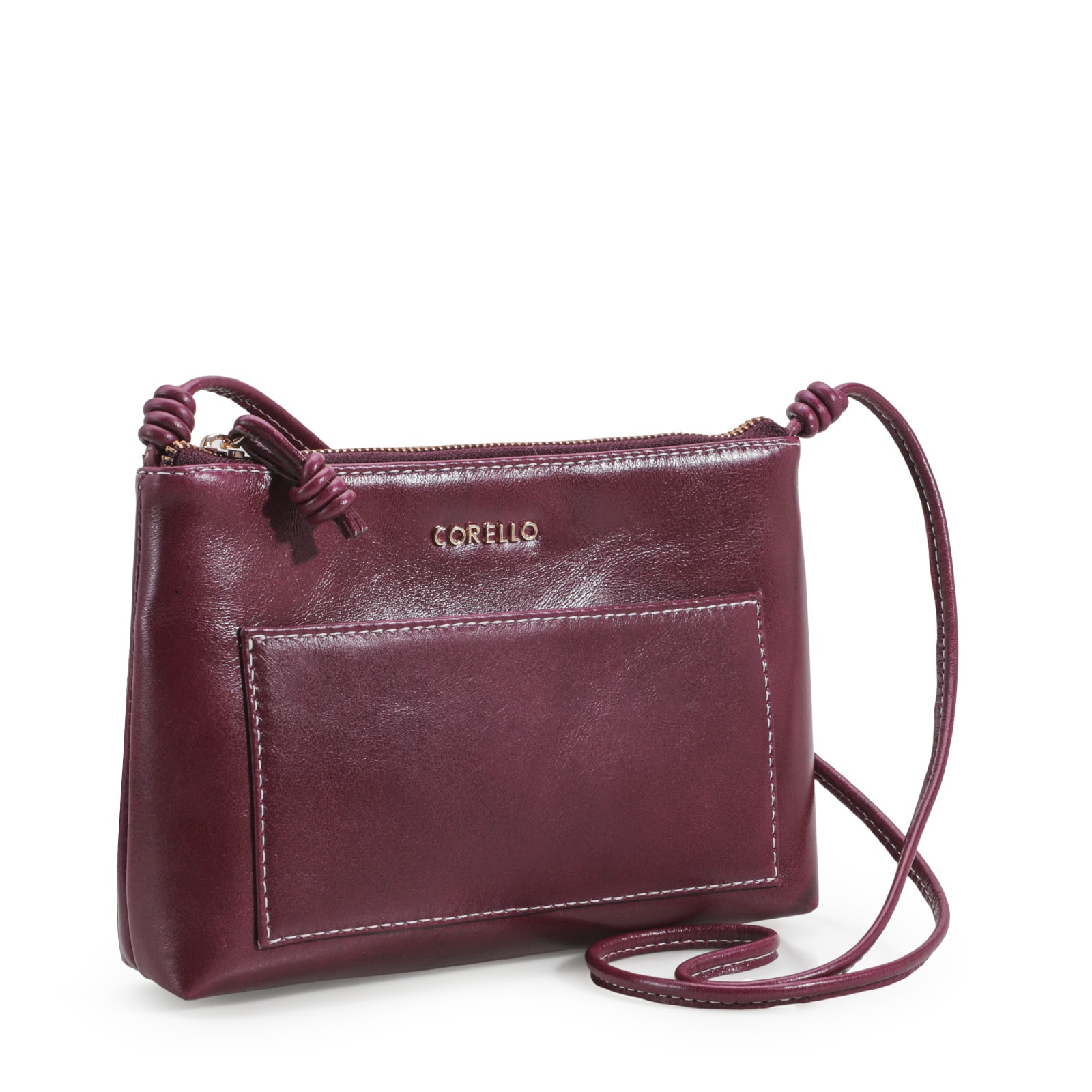 Bolsa Transversal Couro Vinho