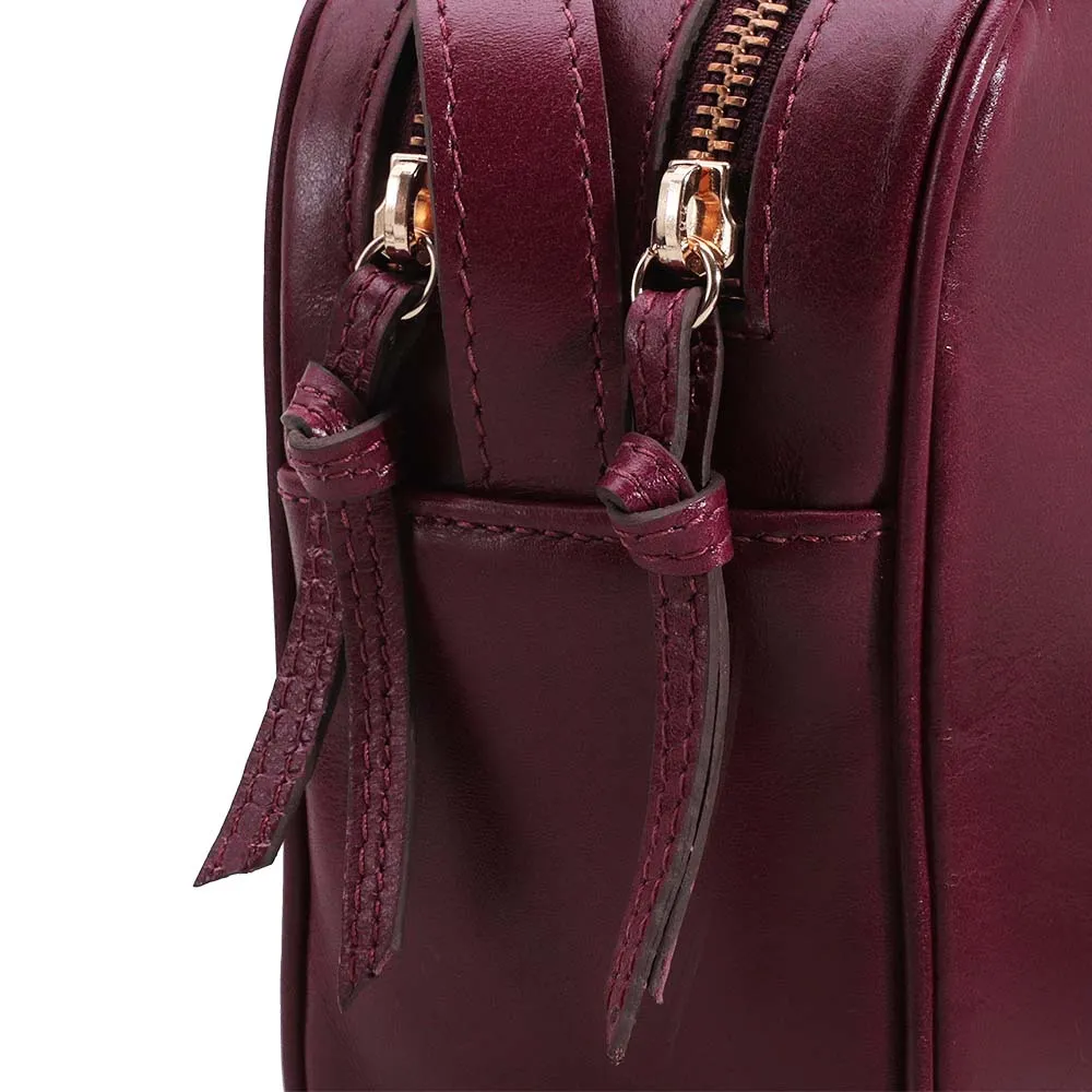 Bolsa Transversal Couro Vinho - imagem 5