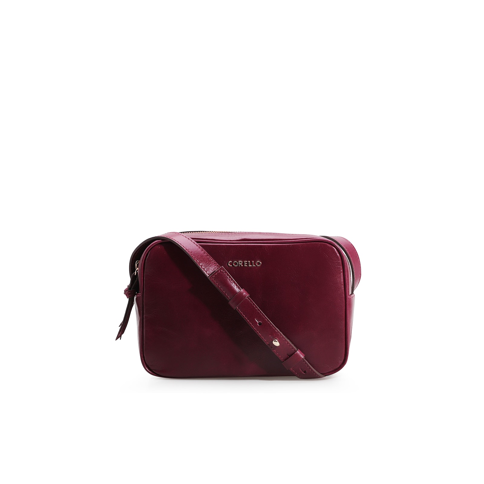 Bolsa Transversal Couro Vinho