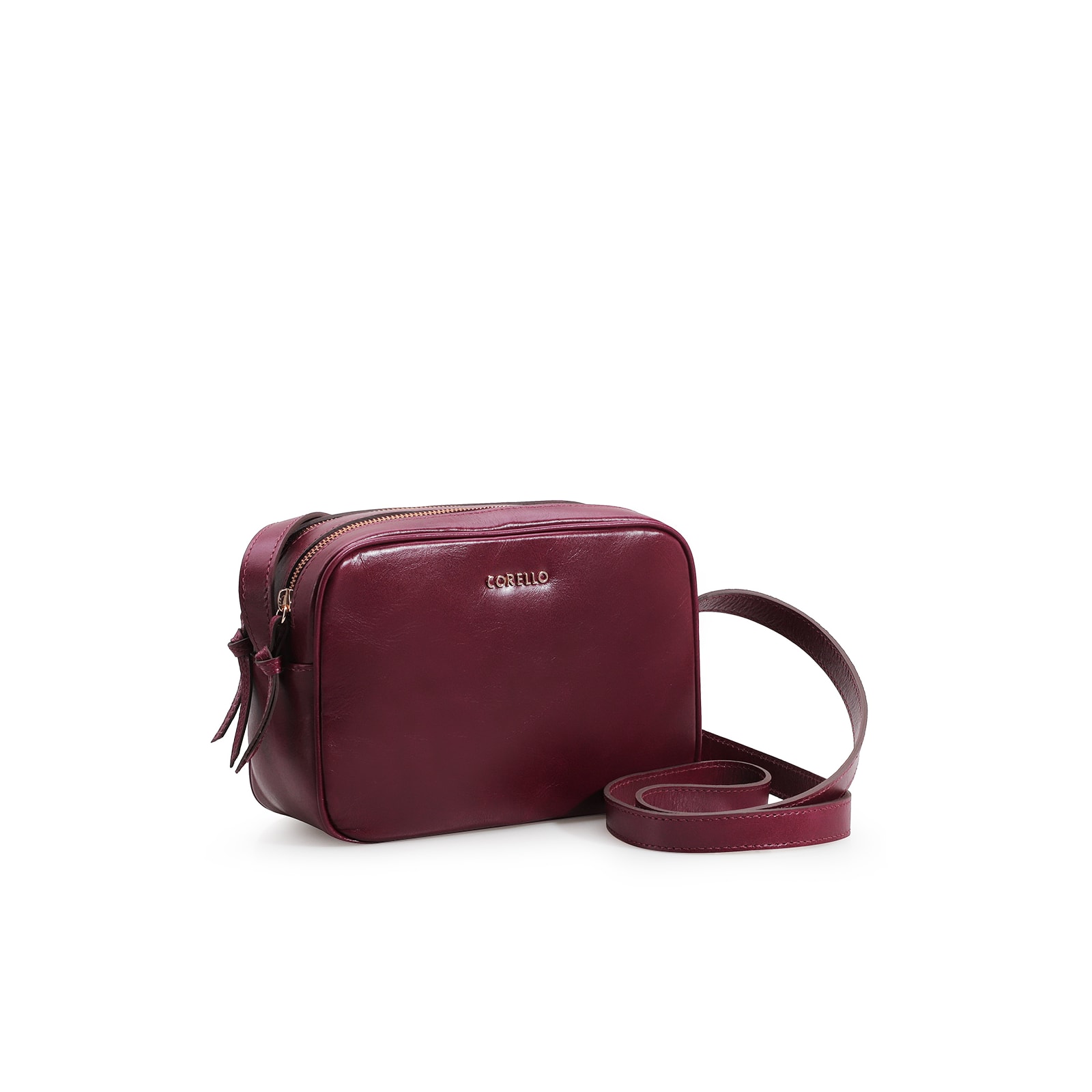 Bolsa Transversal Couro Vinho