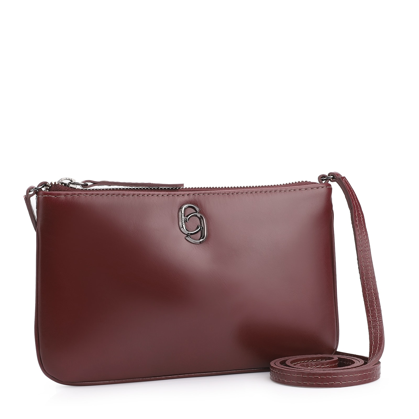 Bolsa Transversal Couro Vinho