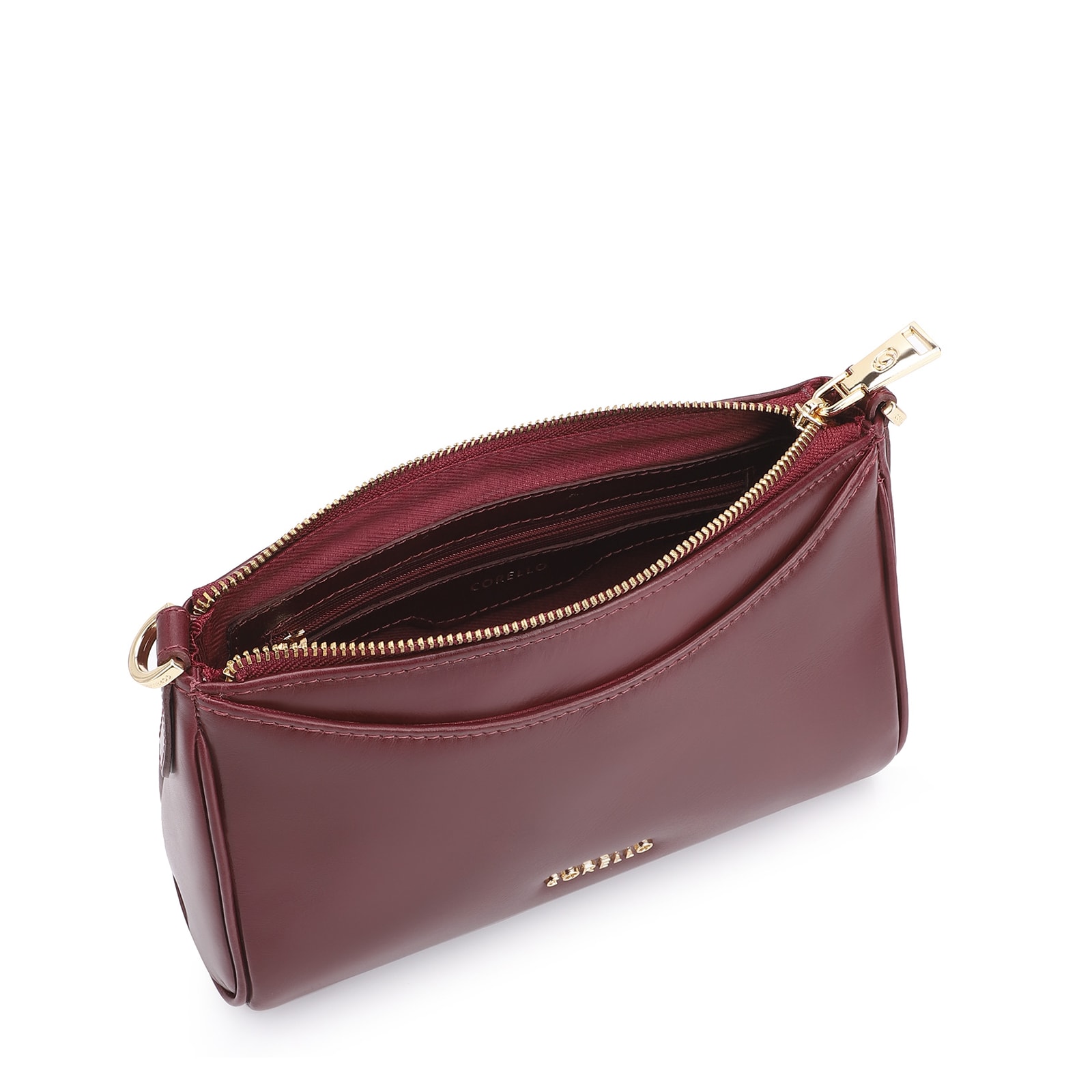 Bolsa Transversal Couro Vinho