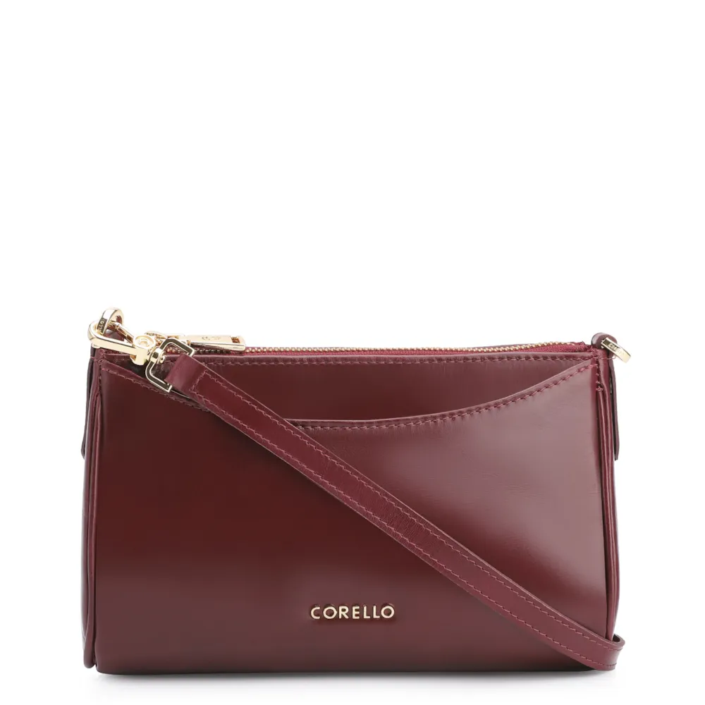 Bolsa Transversal Couro Vinho