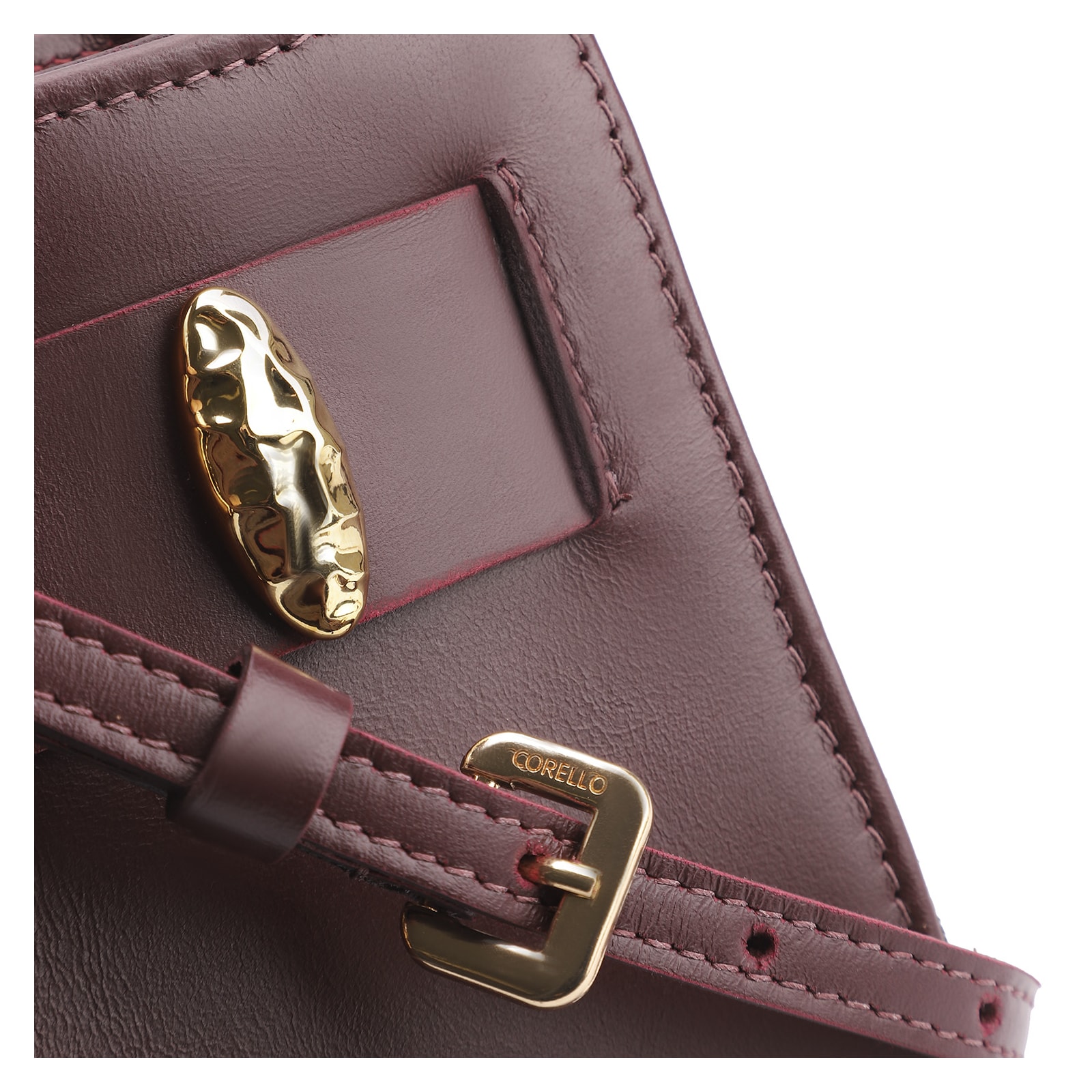 Bolsa Transversal Couro Vinho