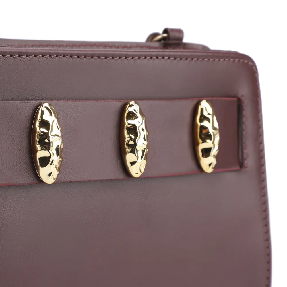 Bolsa Transversal Couro Vinho - imagem 7