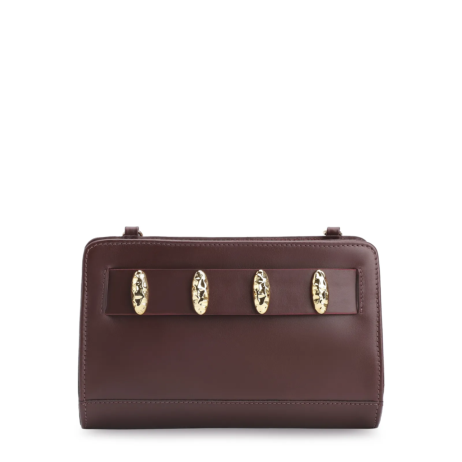 Bolsa Transversal Couro Vinho