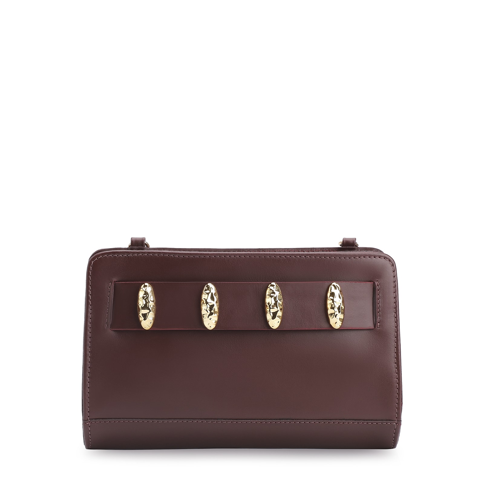 Bolsa Transversal Couro Vinho