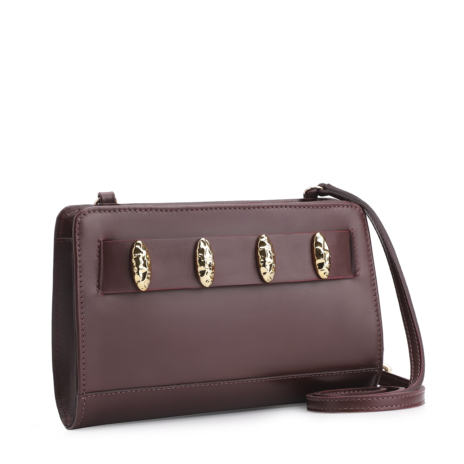 Bolsa Transversal Couro Vinho