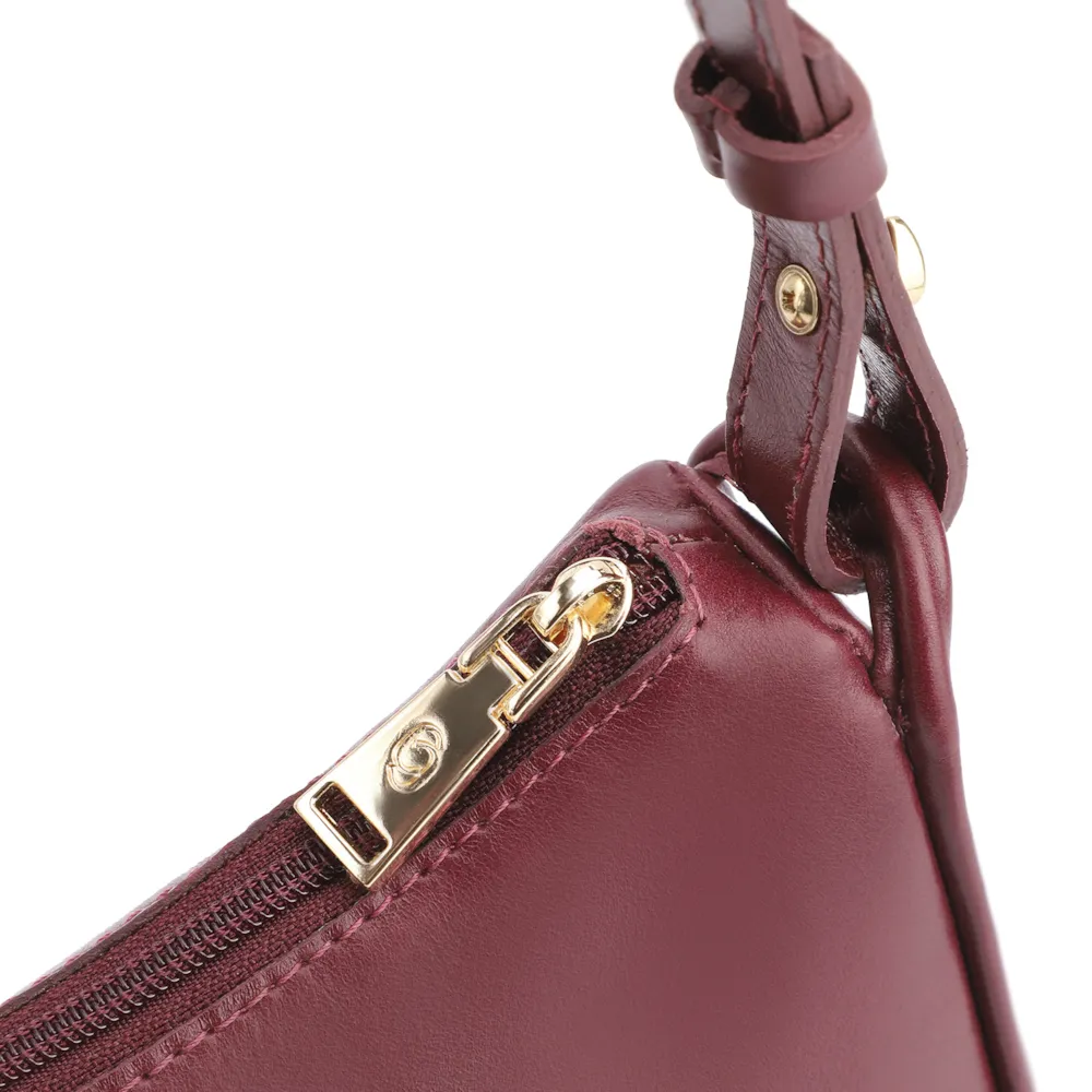 Bolsa Transversal Couro Vinho - imagem 5