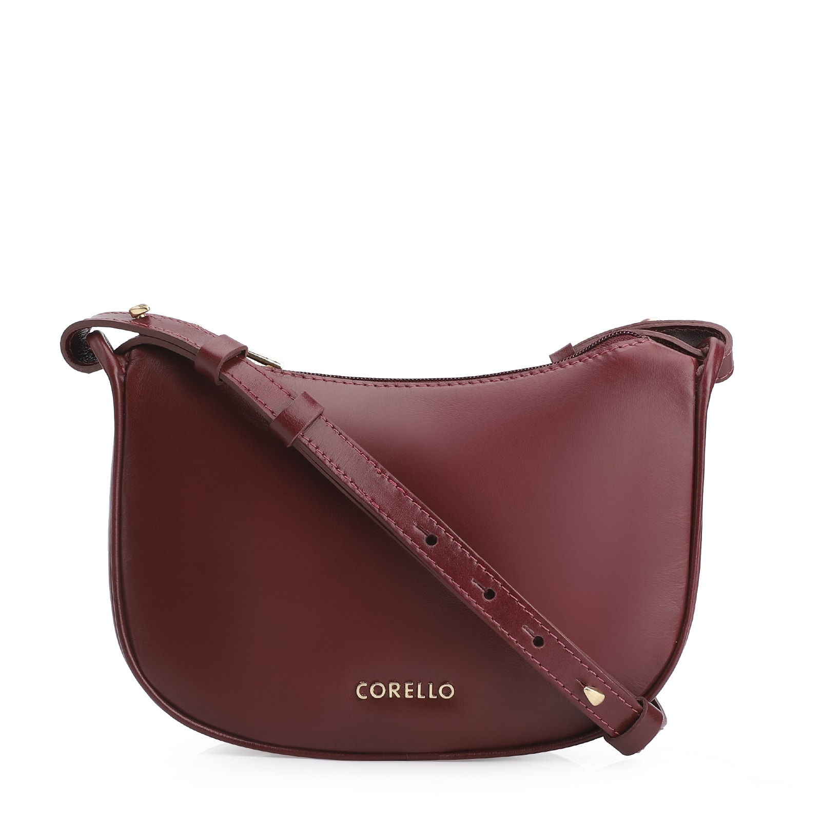 Bolsa Transversal Couro Vinho