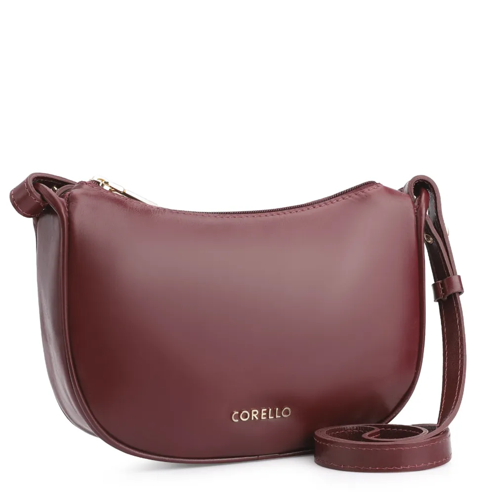 Bolsa Transversal Couro Vinho - imagem 2