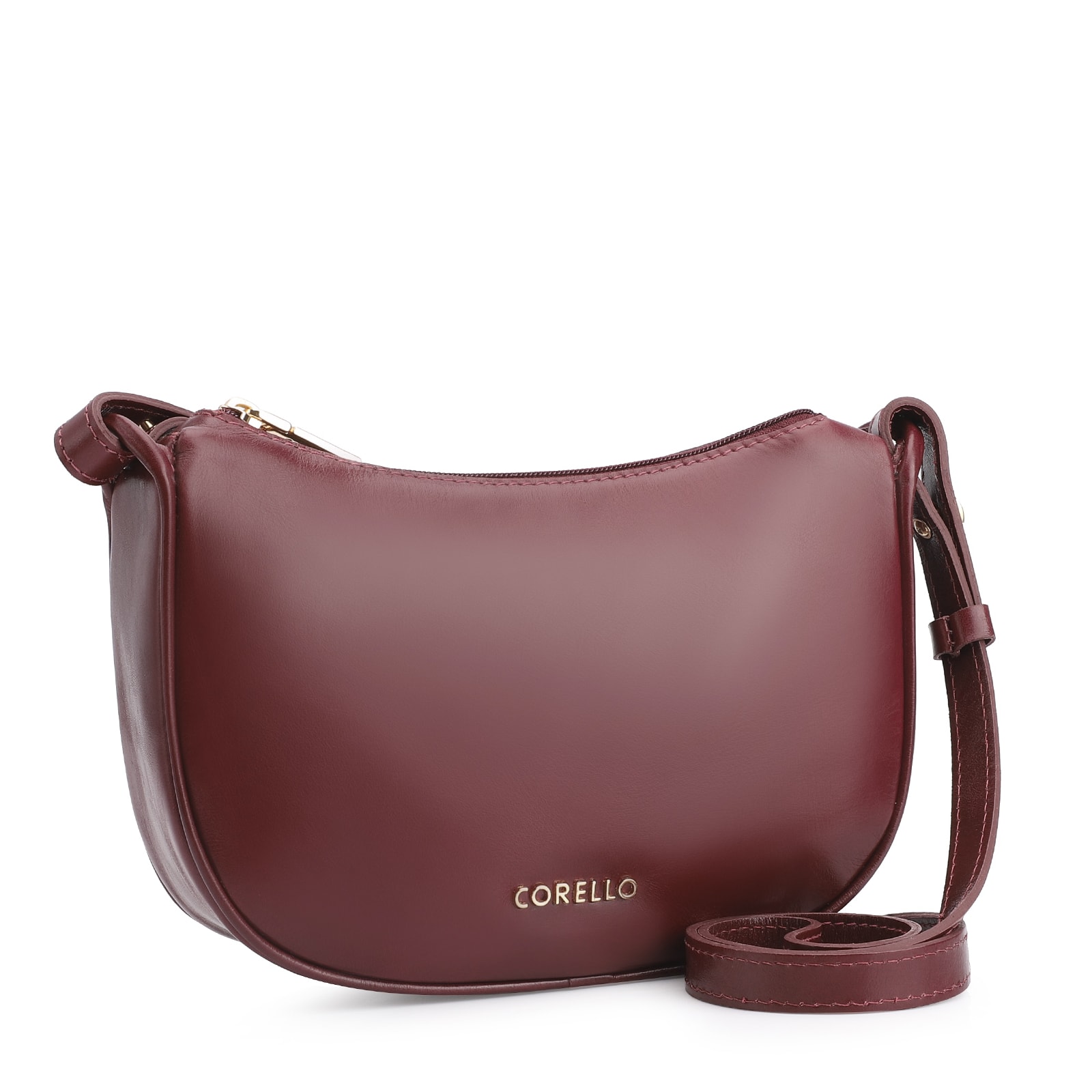 Bolsa Transversal Couro Vinho