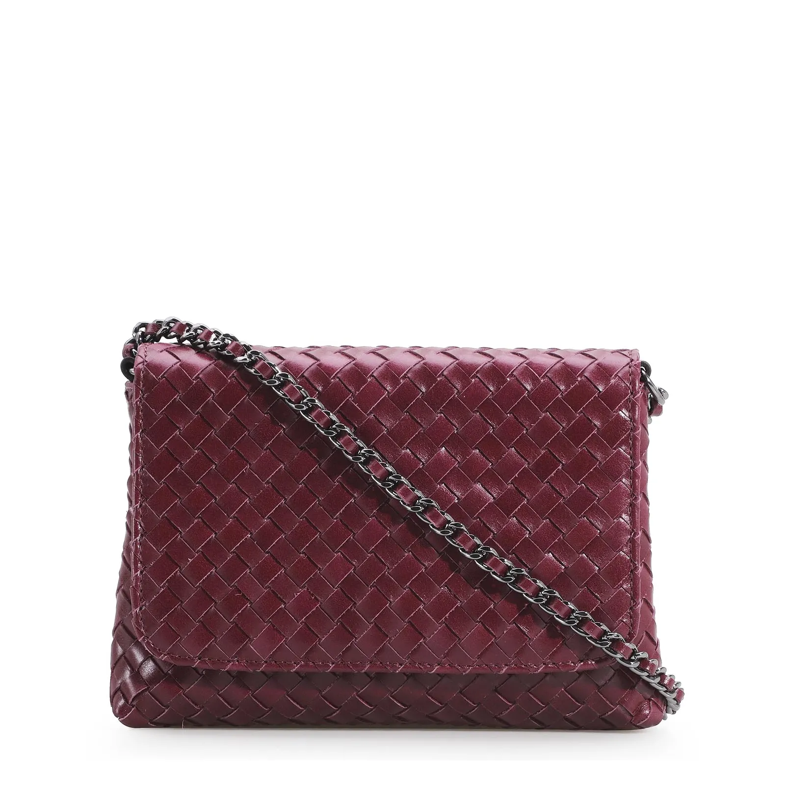 Bolsa Transversal Couro Vinho