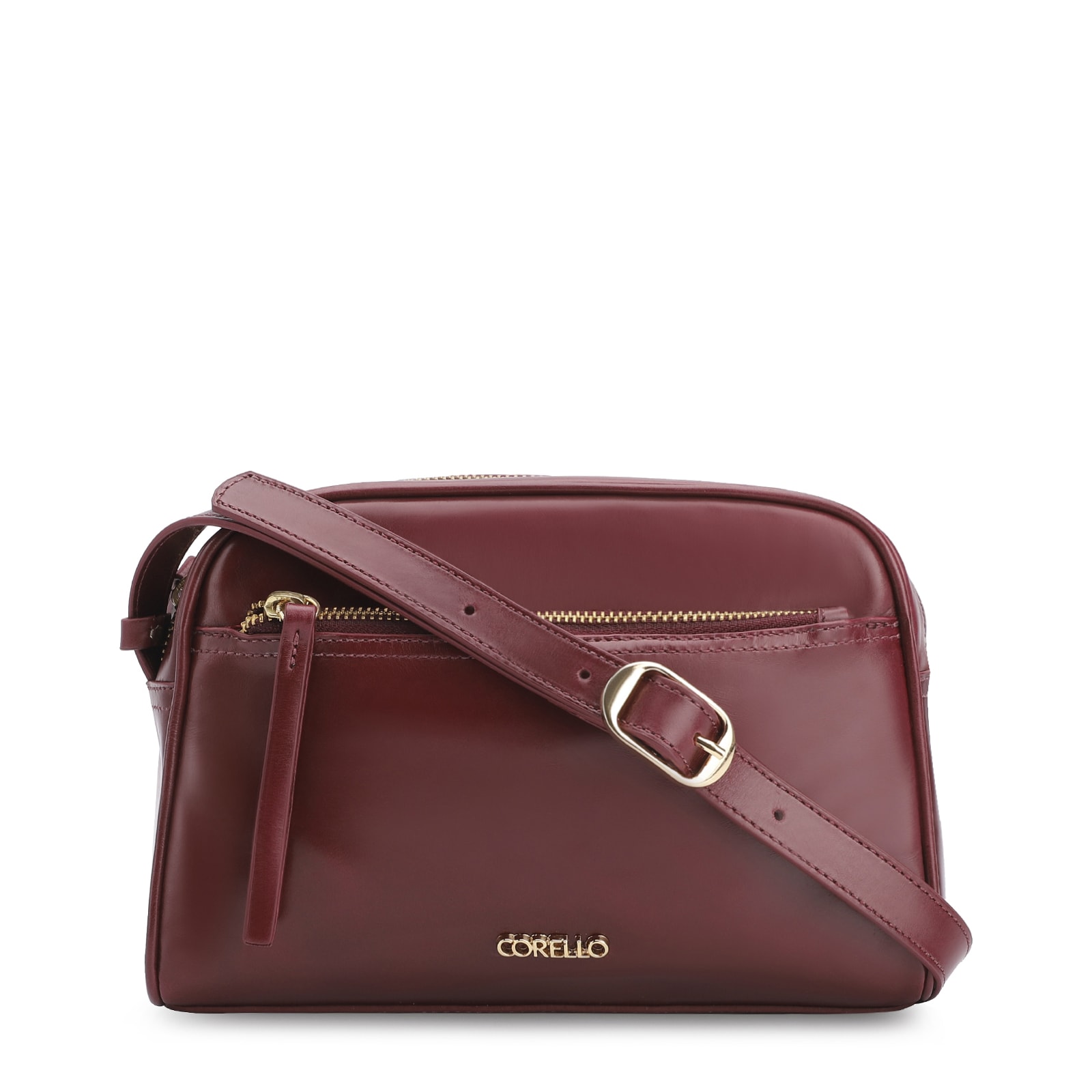 Bolsa Transversal Couro Vinho
