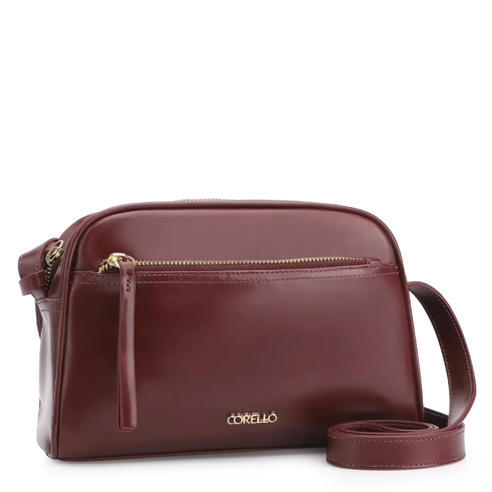 Bolsa Transversal Couro Vinho - imagem 2