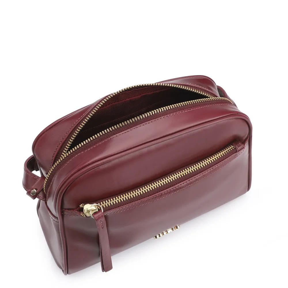 Bolsa Transversal Couro Vinho - imagem 4