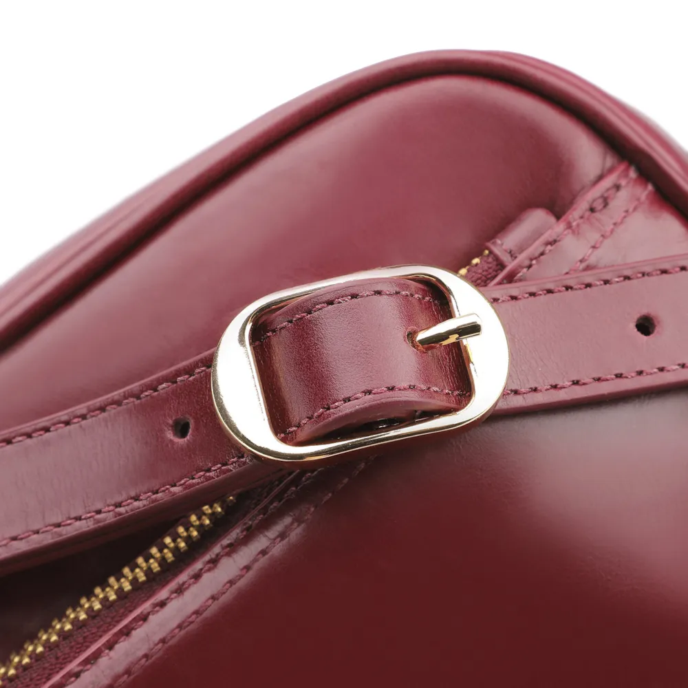 Bolsa Transversal Couro Vinho - imagem 5