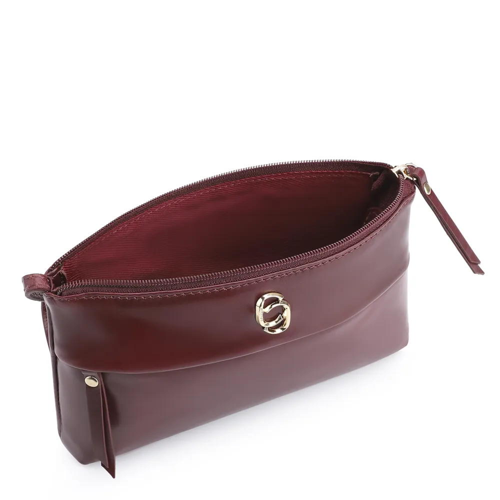 Bolsa Transversal Couro Vinho - imagem 4