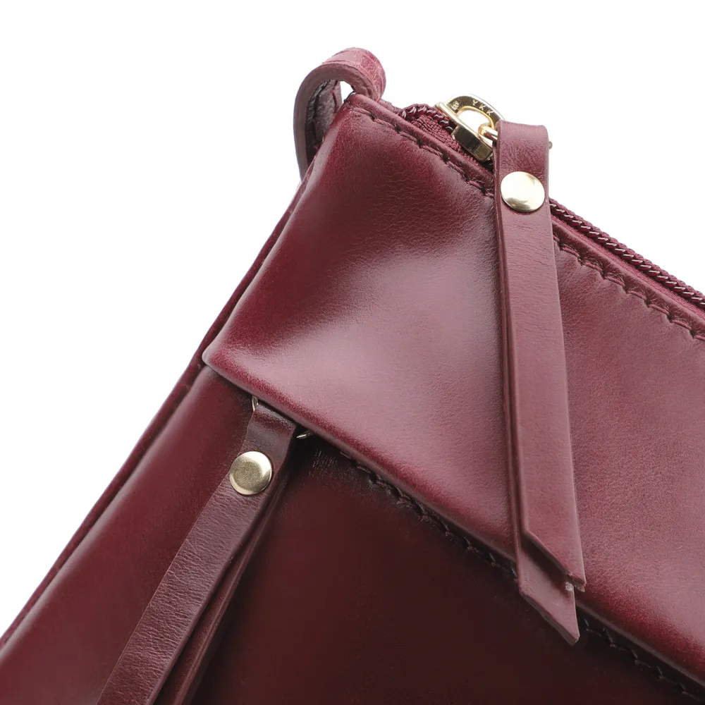 Bolsa Transversal Couro Vinho - imagem 5
