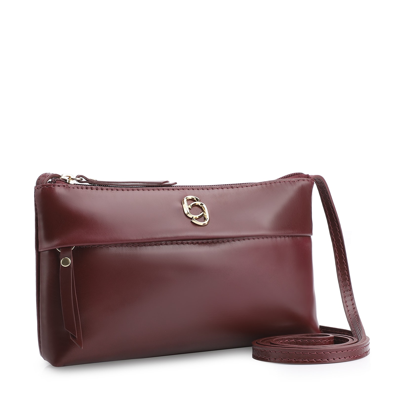 Bolsa Transversal Couro Vinho