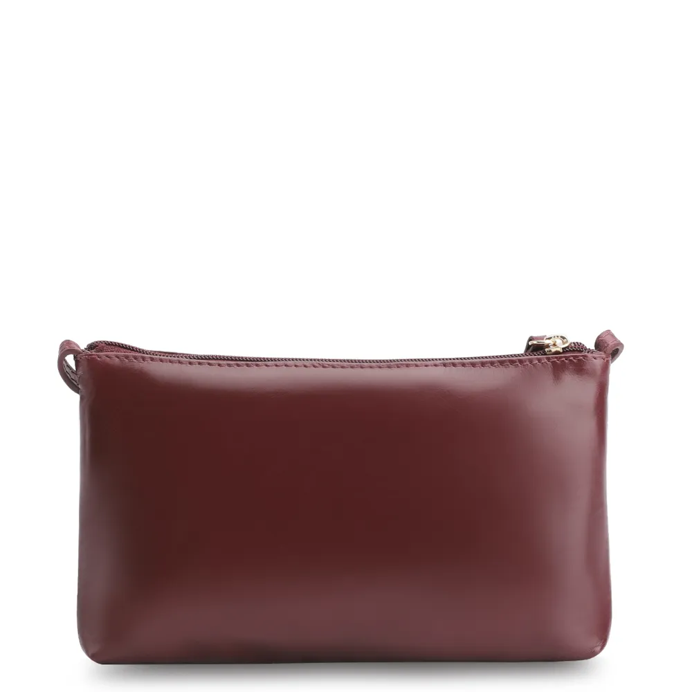 Bolsa Transversal Couro Vinho - imagem 3