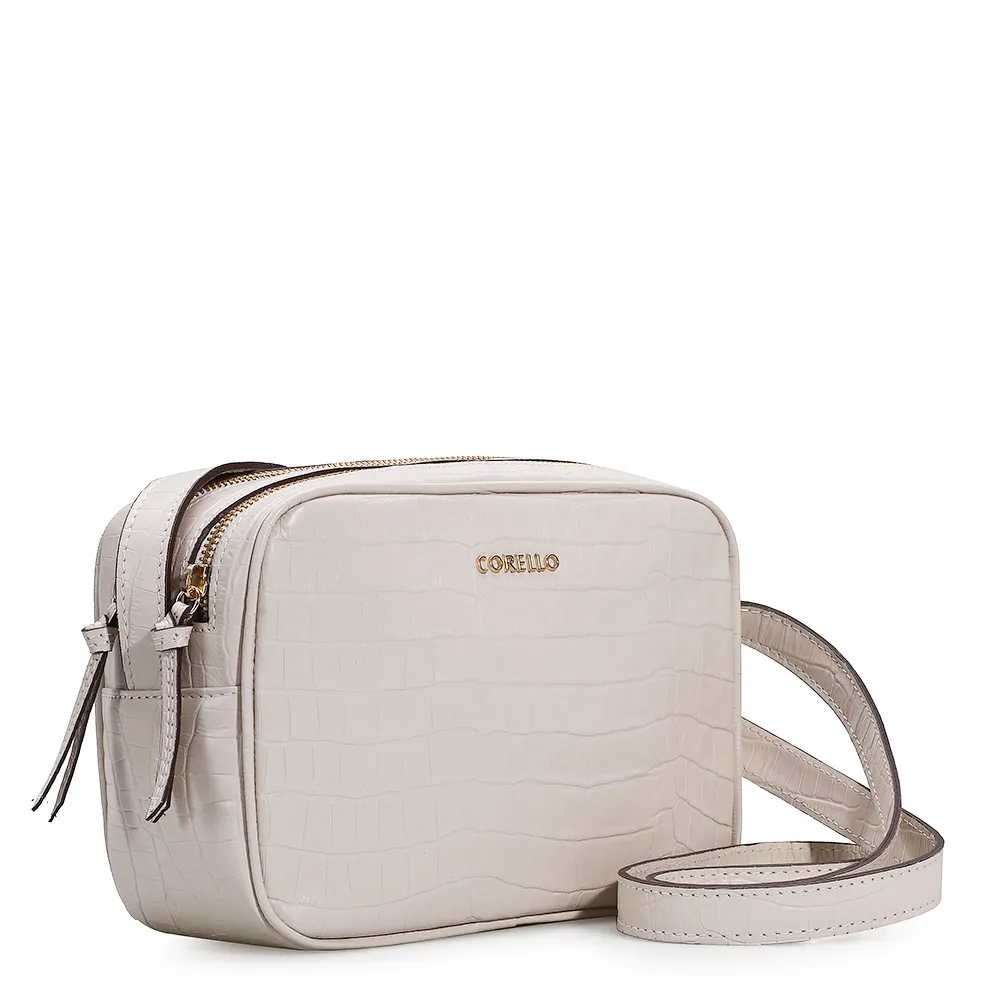 Bolsa Transversal Croco Off White - imagem 2