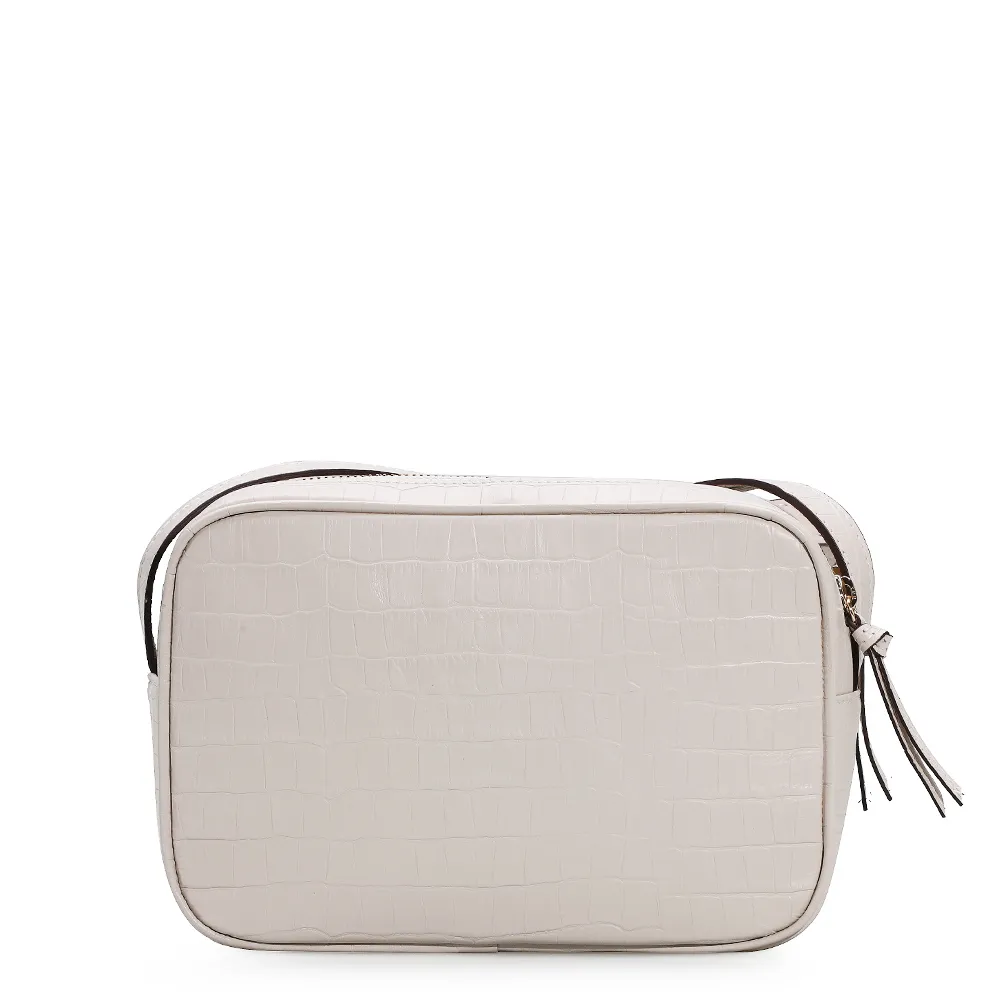 Bolsa Transversal Croco Off White - imagem 3