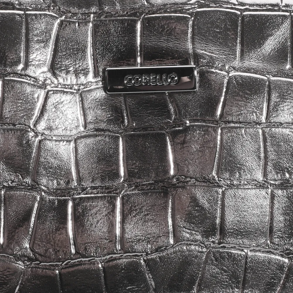 Bolsa Transversal Croco Prata - imagem 7