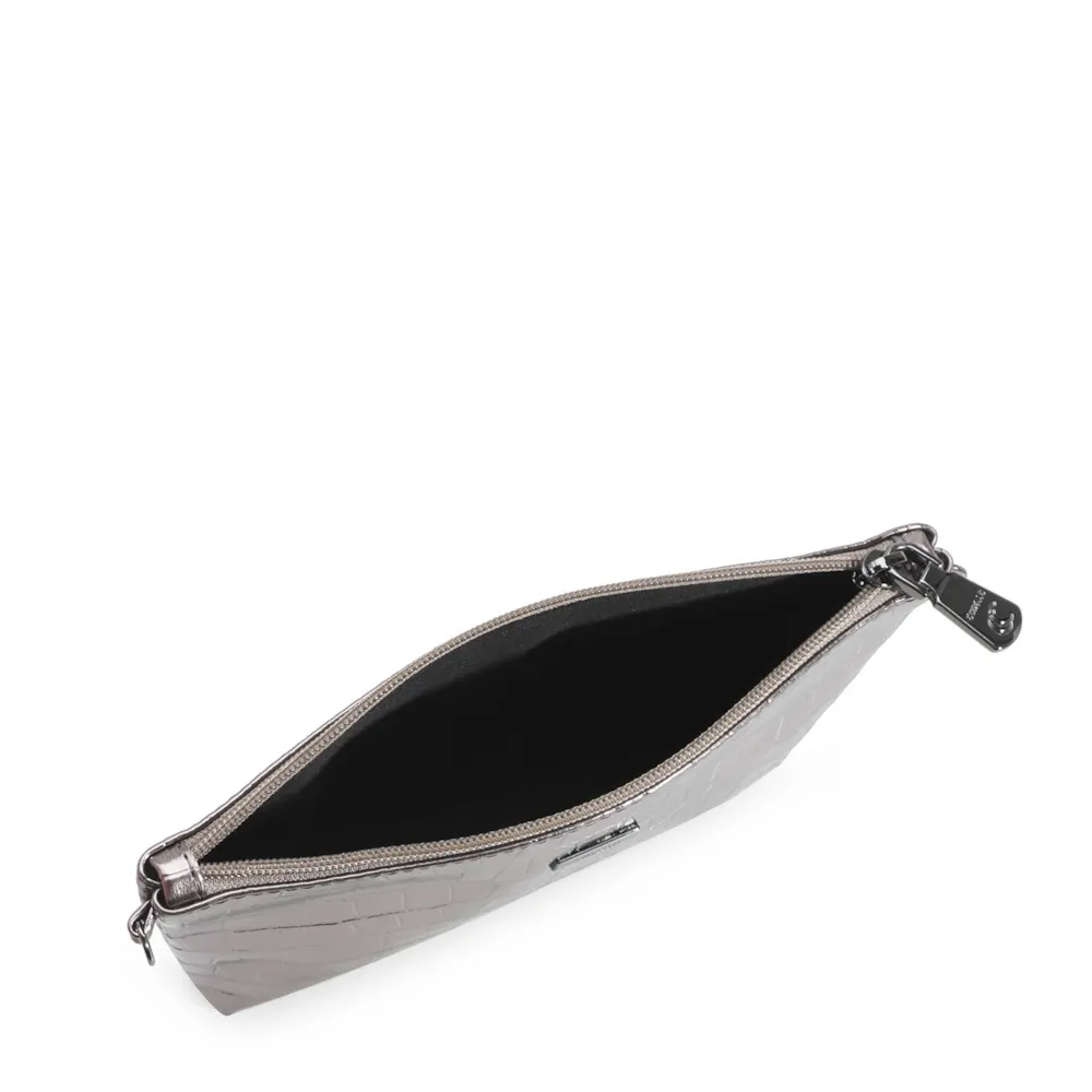 Bolsa Transversal Croco Prata Velho - imagem 5