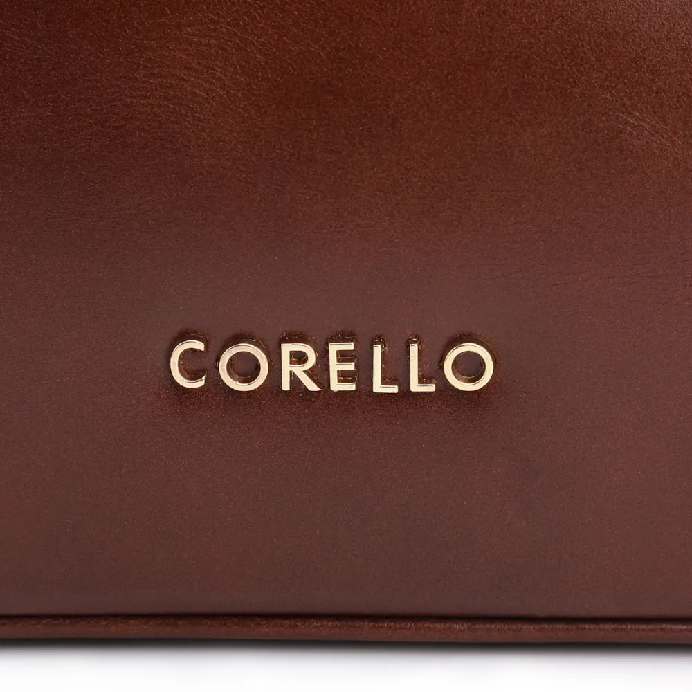 Bolsa Transversal Esfera Couro Marrom - imagem 7