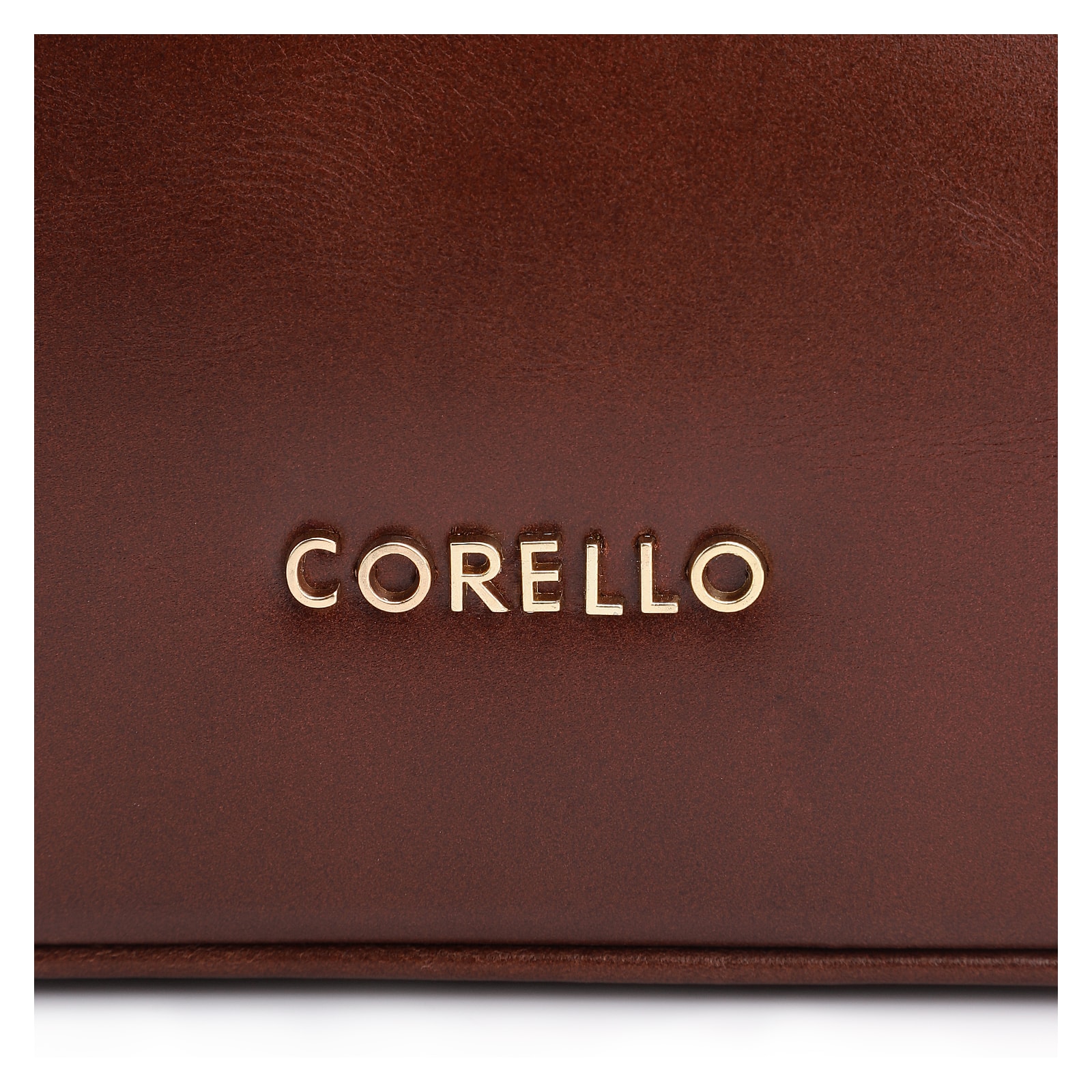 Bolsa Transversal Esfera Couro Marrom