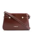 Bolsa Transversal Esfera Couro Marrom - imagem 1
