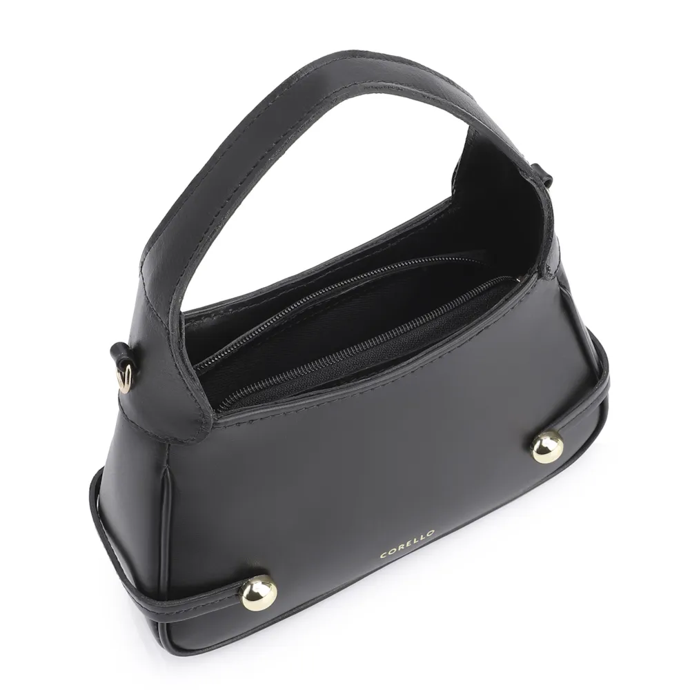 Bolsa Transversal Esfera Couro Preto - imagem 4