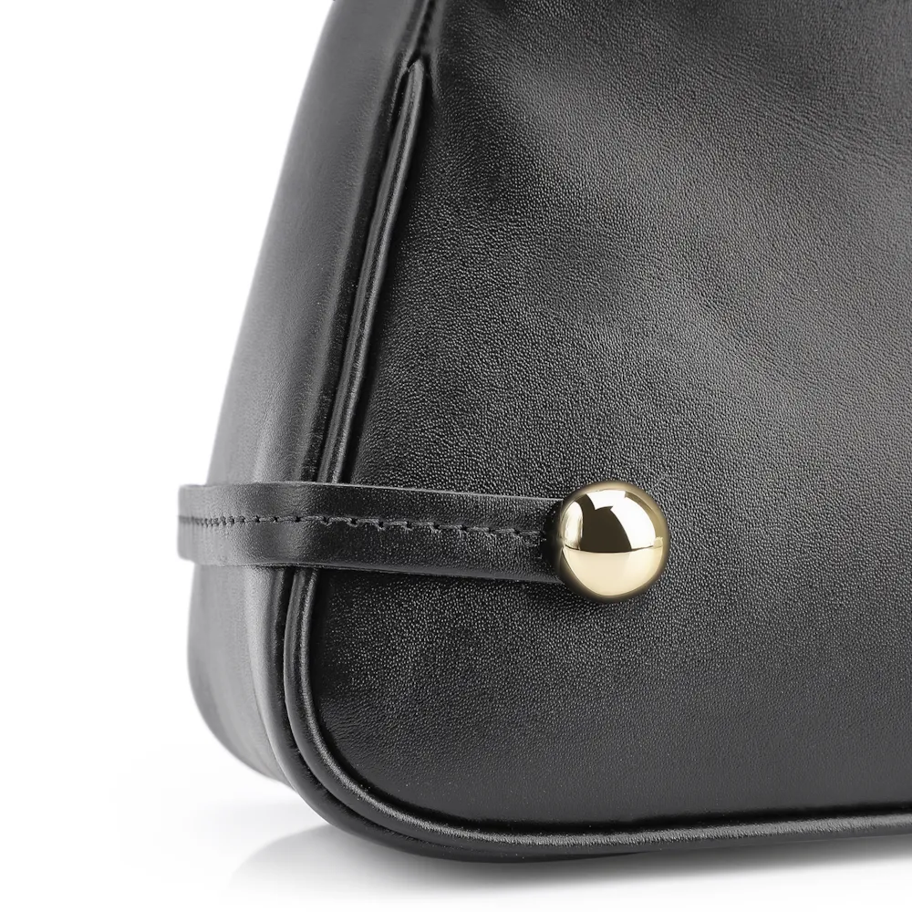 Bolsa Transversal Esfera Couro Preto - imagem 5