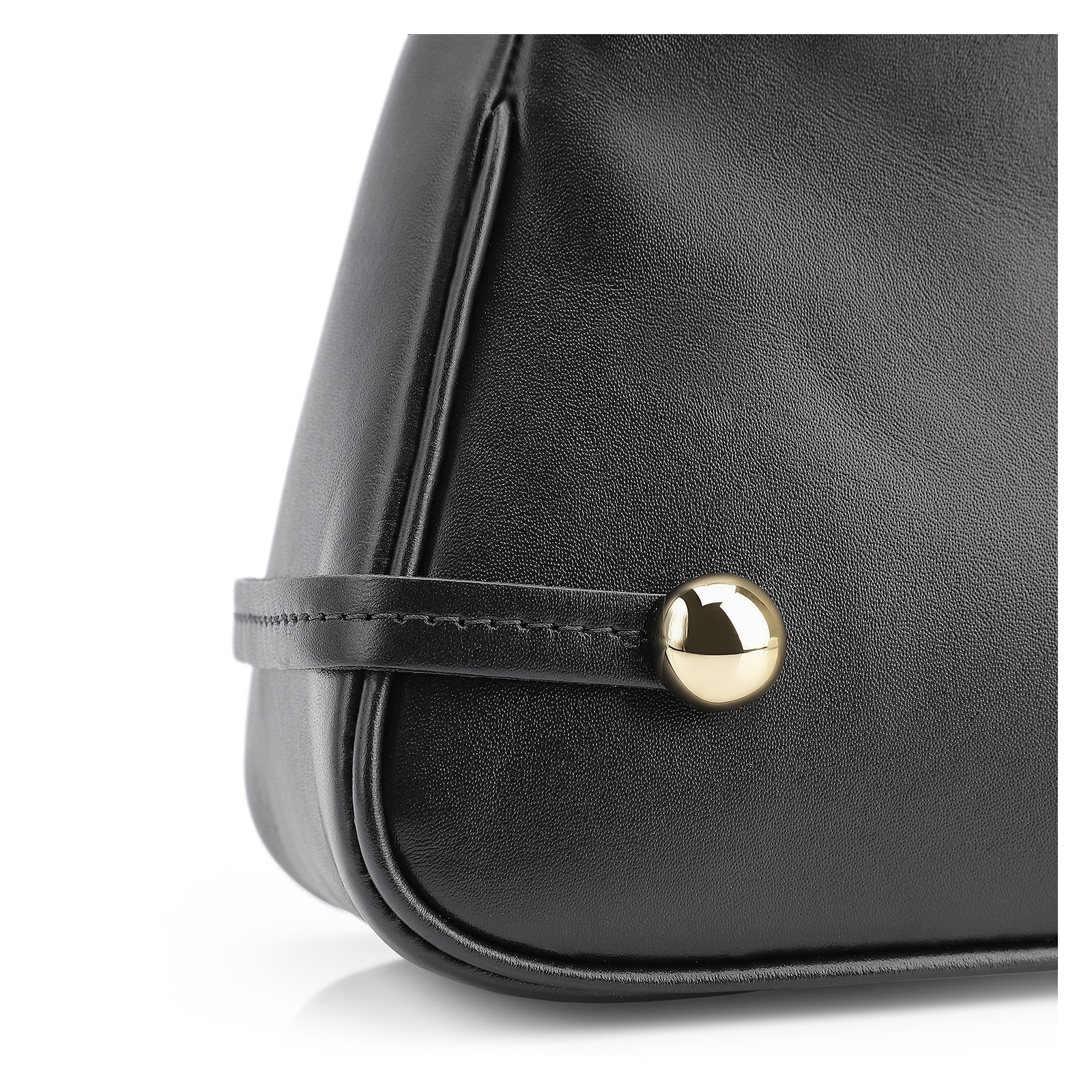Bolsa Transversal Esfera Couro Preto