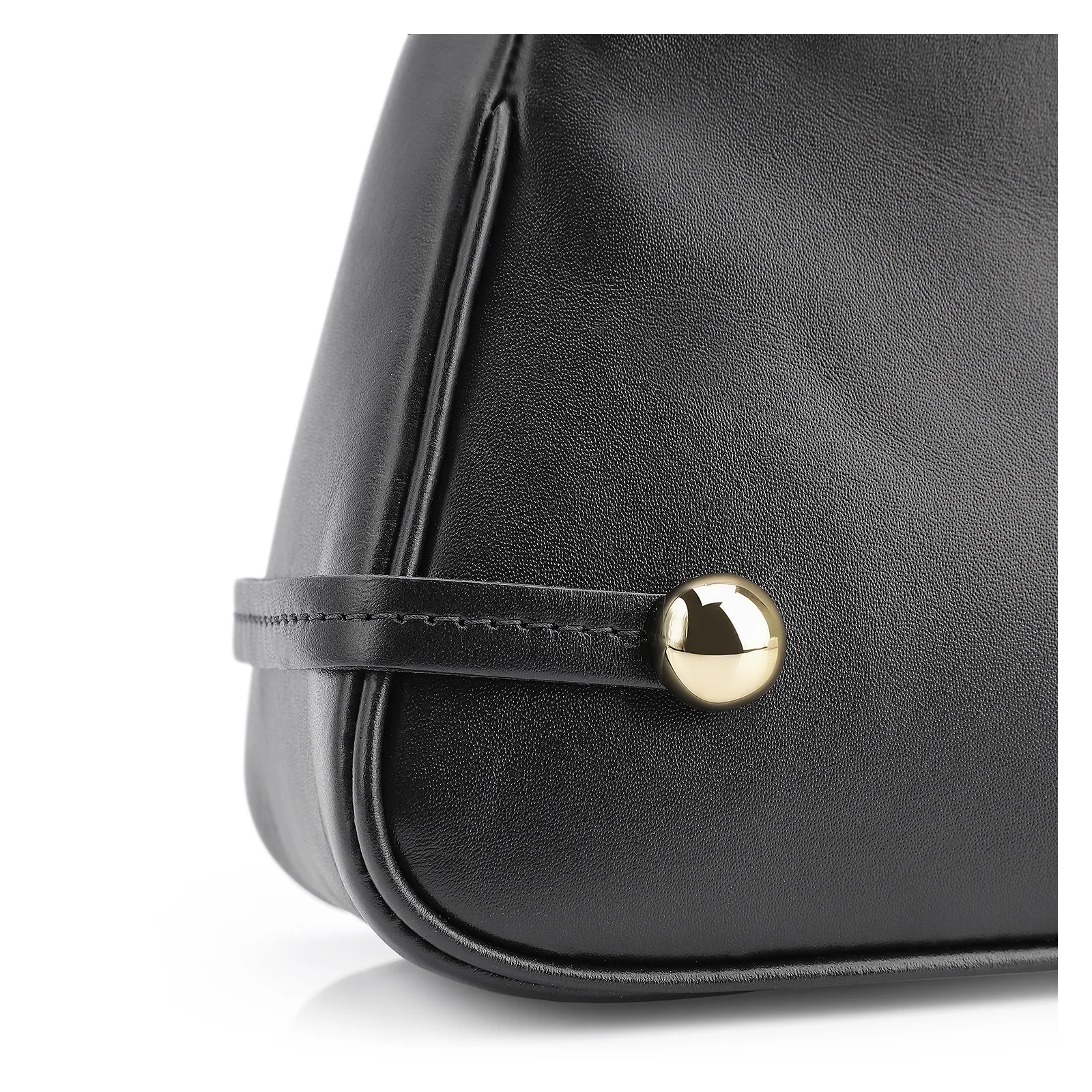 Bolsa Transversal Esfera Couro Preto