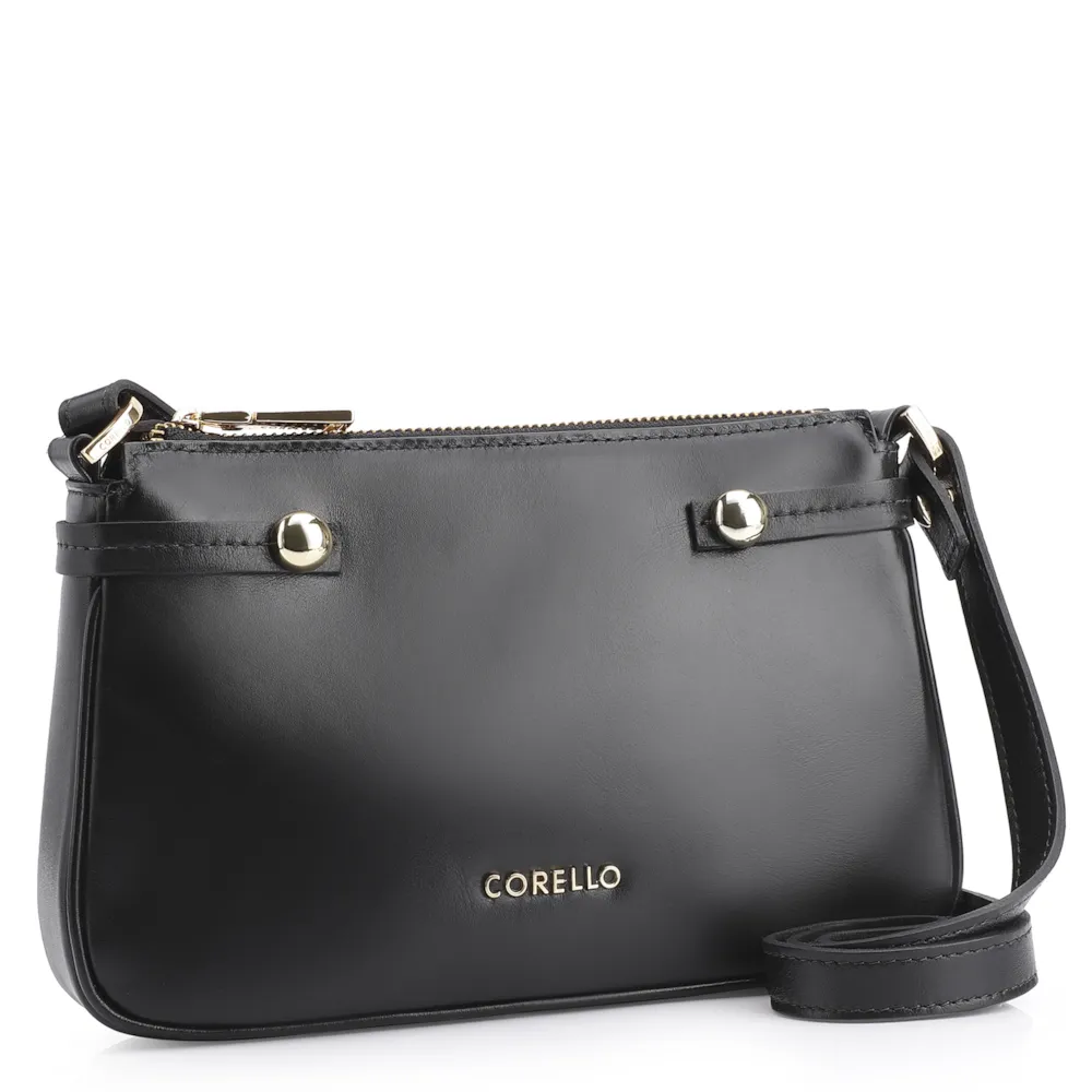 Bolsa Transversal Esfera Couro Preto - imagem 3
