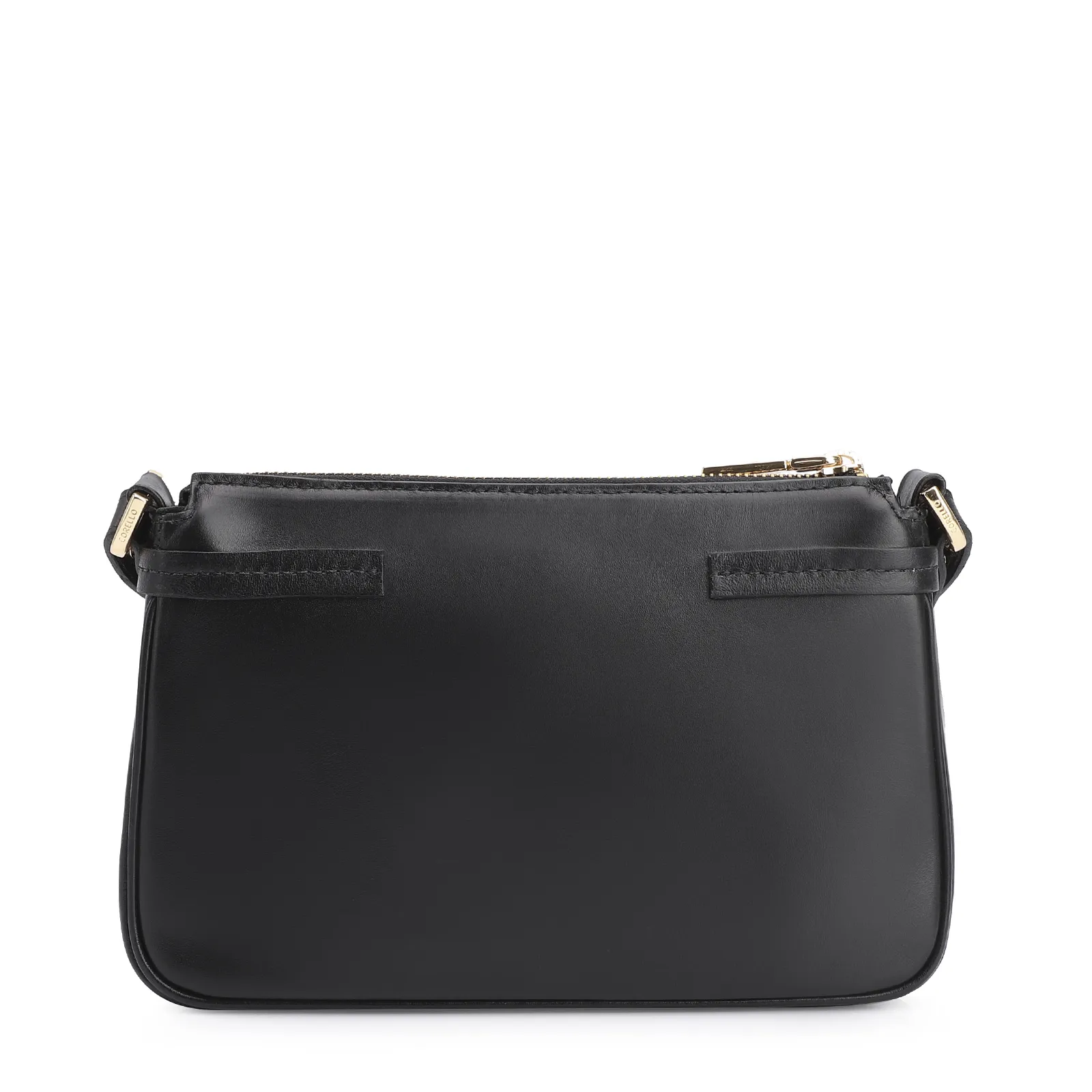 Bolsa Transversal Esfera Couro Preto