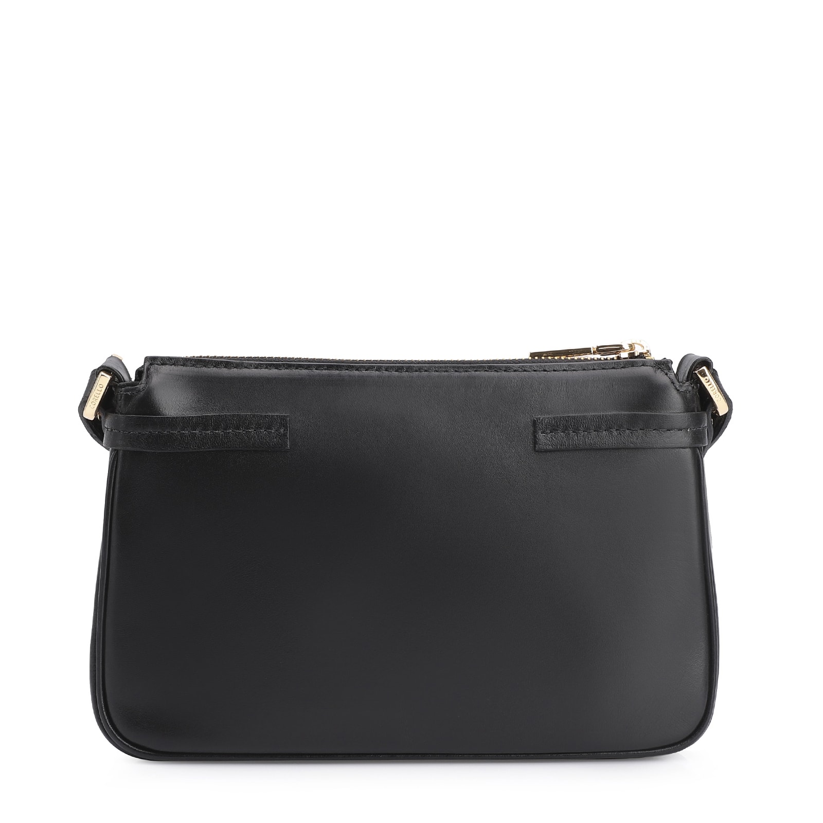 Bolsa Transversal Esfera Couro Preto