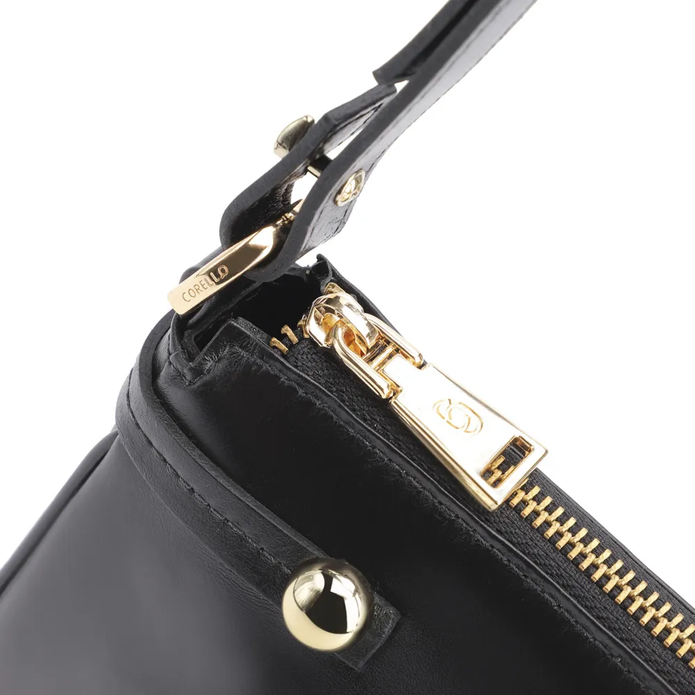 Bolsa Transversal Esfera Couro Preto - imagem 6